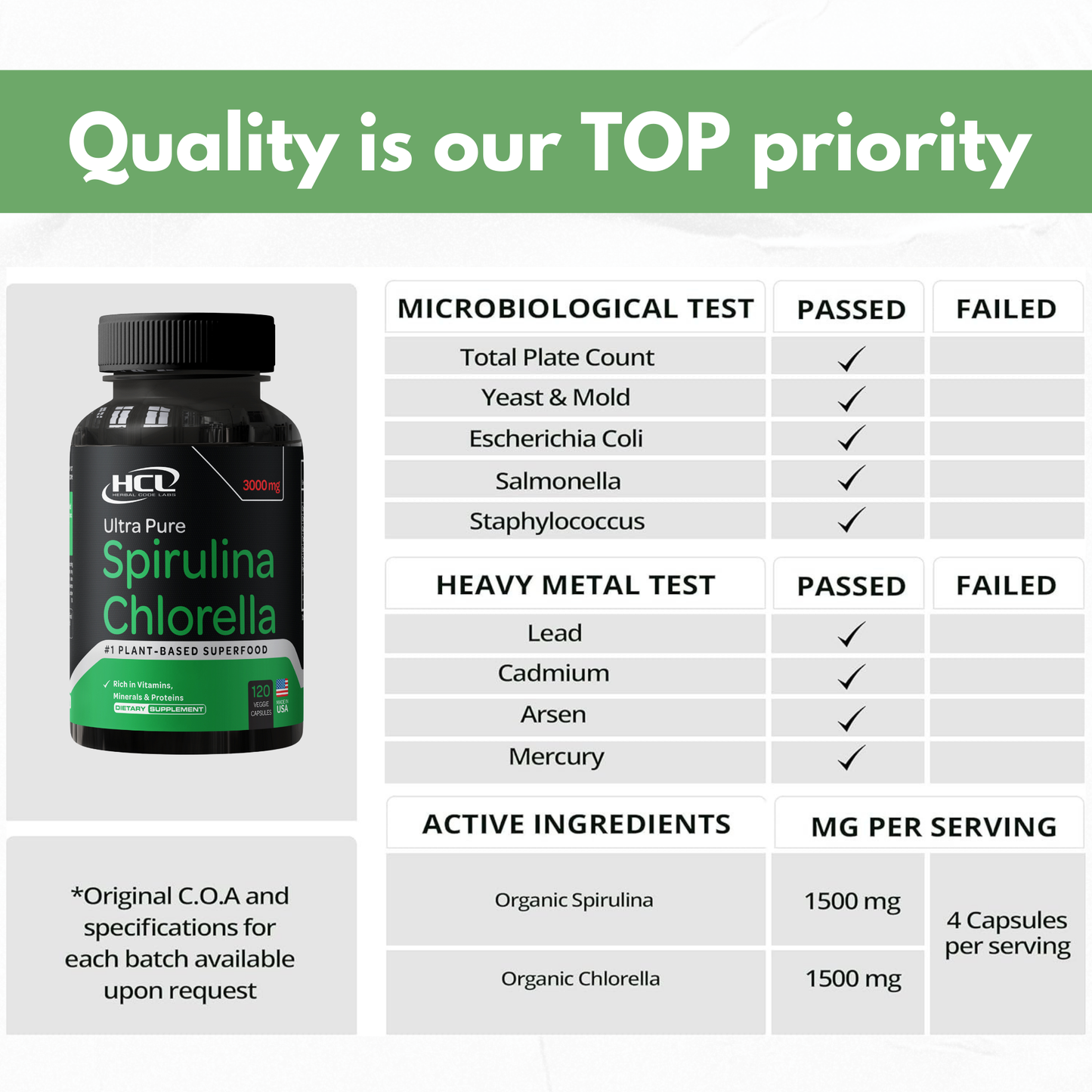 Spirulina Chlorella Organic