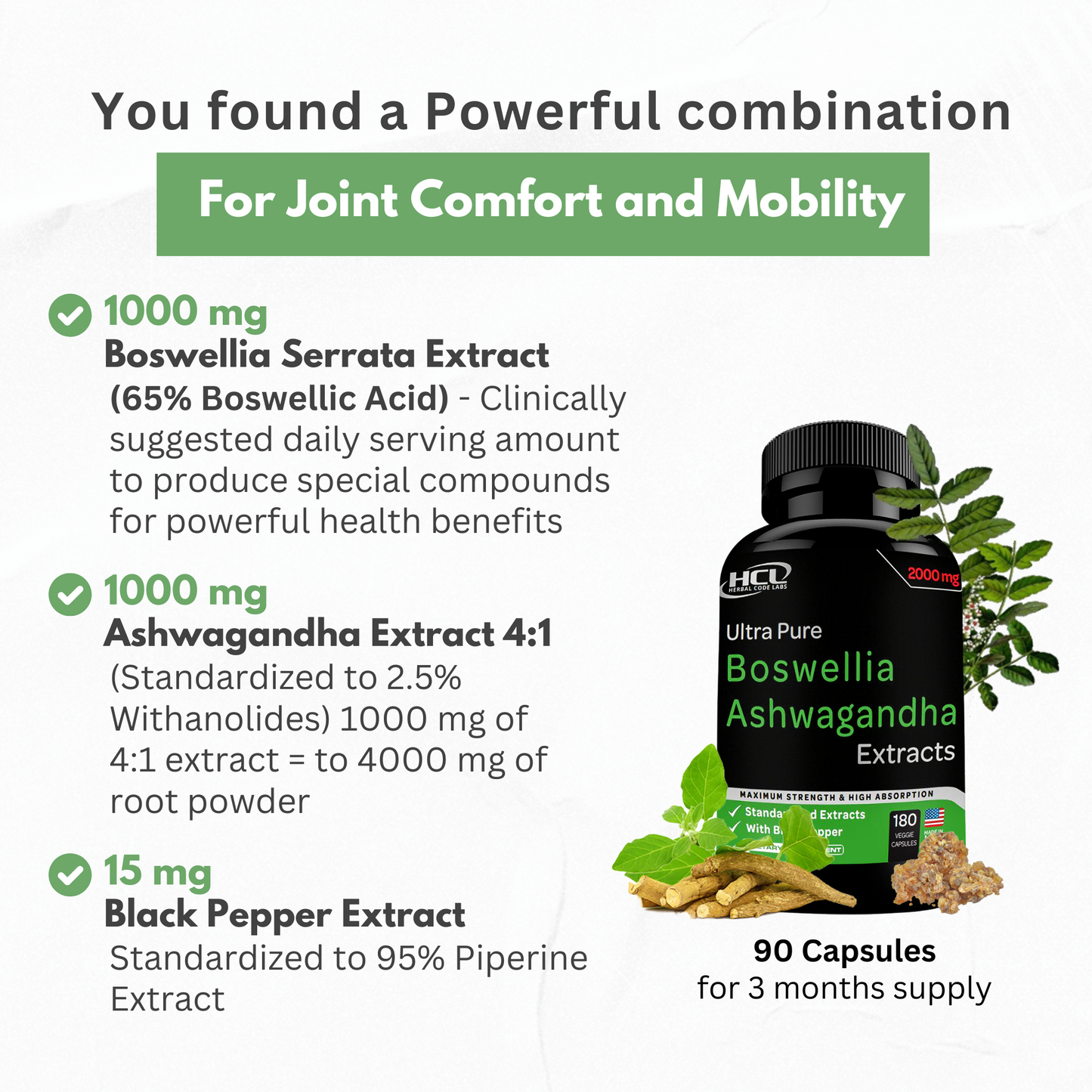 Boswellia Extract and Ashwagandha