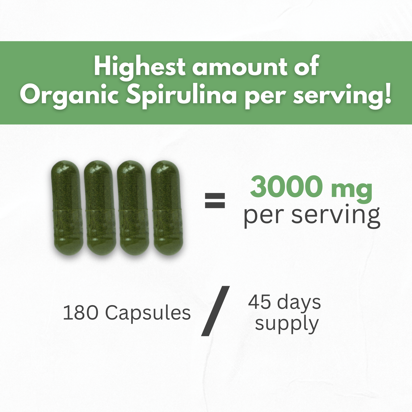 Spirulina Capsules Organic