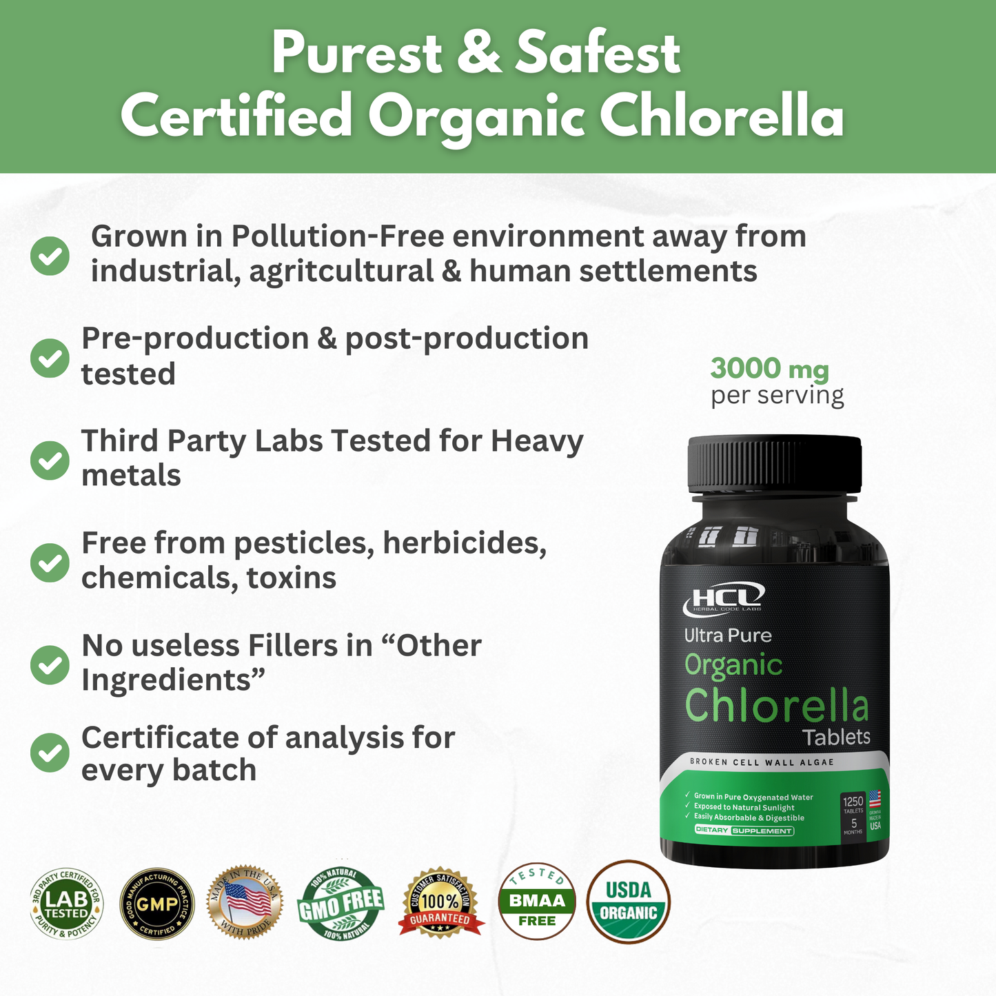 Chlorella Capsules Organic