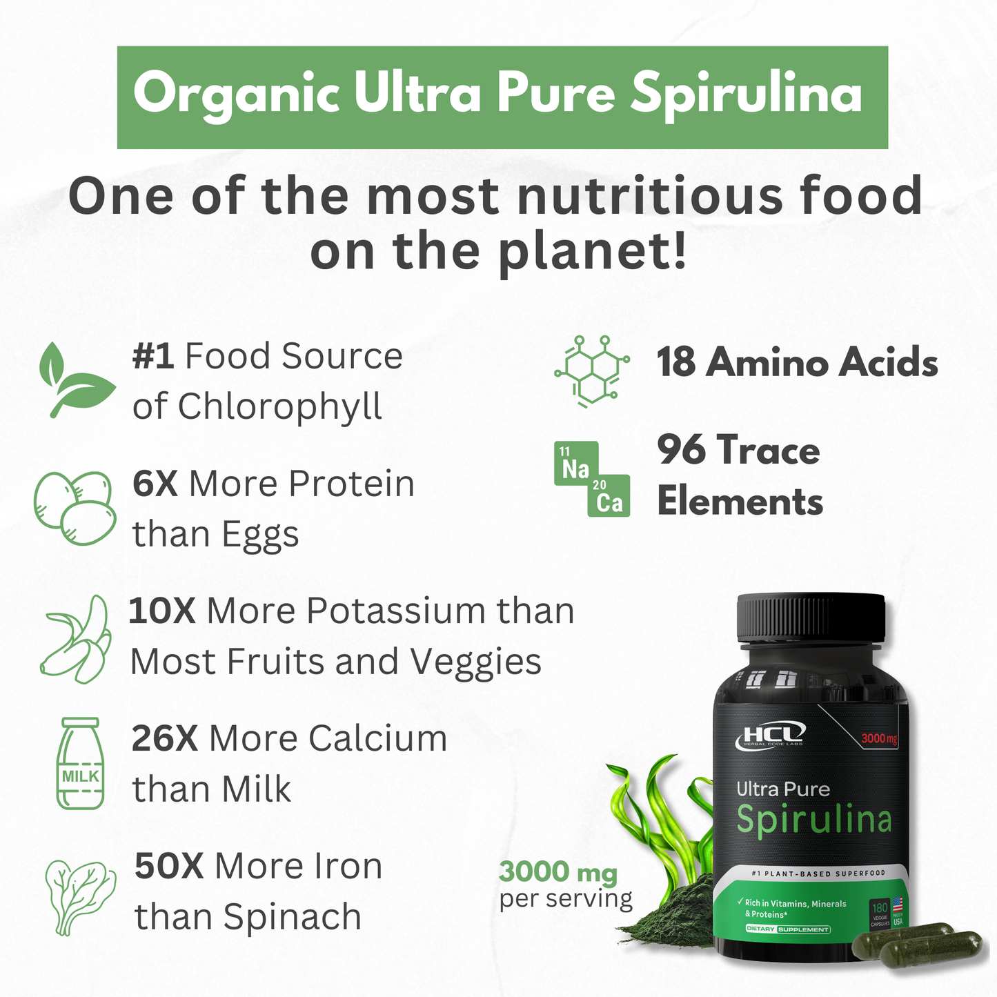 Spirulina Capsules Organic